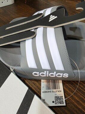 Adidas Adilette Shower Slides in Grey NWT Sz 10